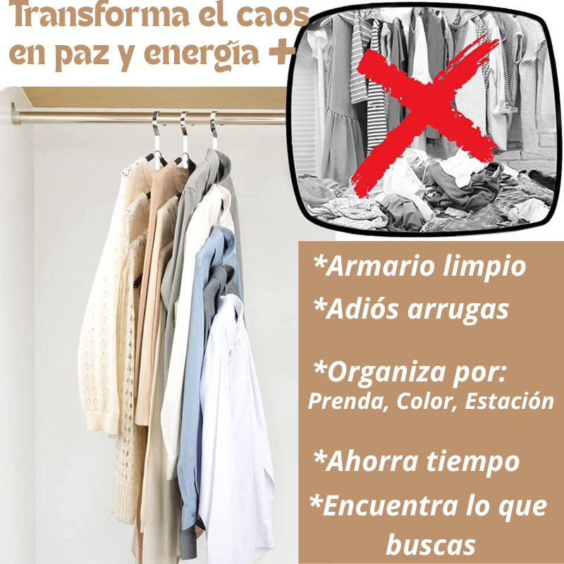 Ganchos organizadores de perchas "Ruby"