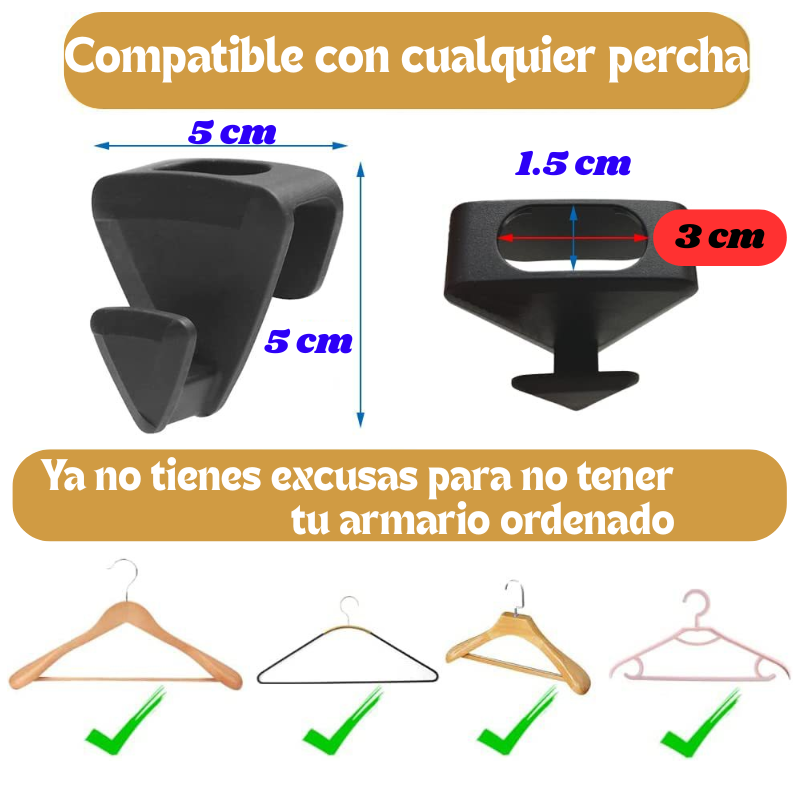 Ganchos organizadores de perchas "Ruby"